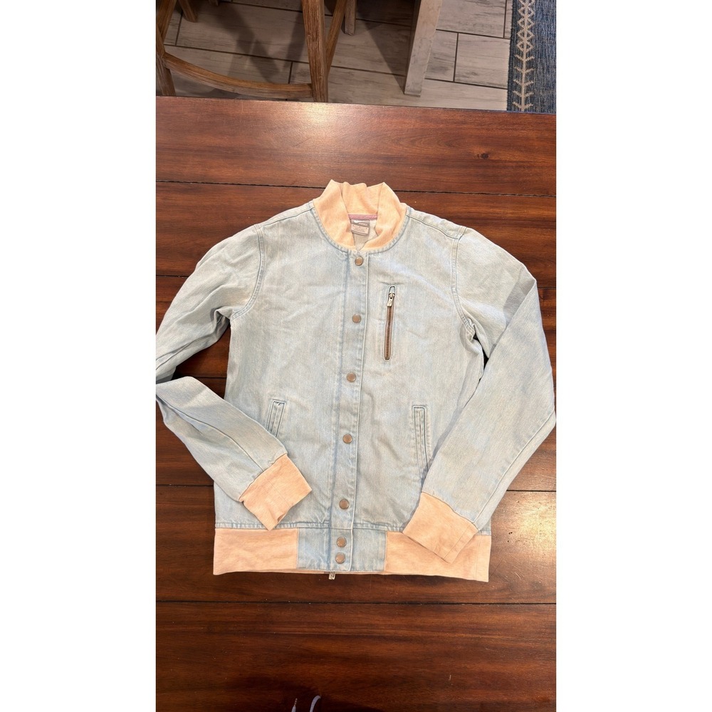 Nike Sportswear Denim Bomber Jean Jacket Full Zip Pockets Light Wash Medium RARE